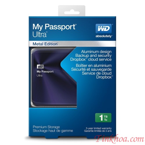 Western Digital My Passport Ultra Metal 1TB 2.5" xanh 