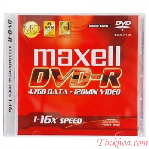 DVD-R MAXEL 4.7GB 16X HỘP 1 CÁI(DVD TRẮNG )